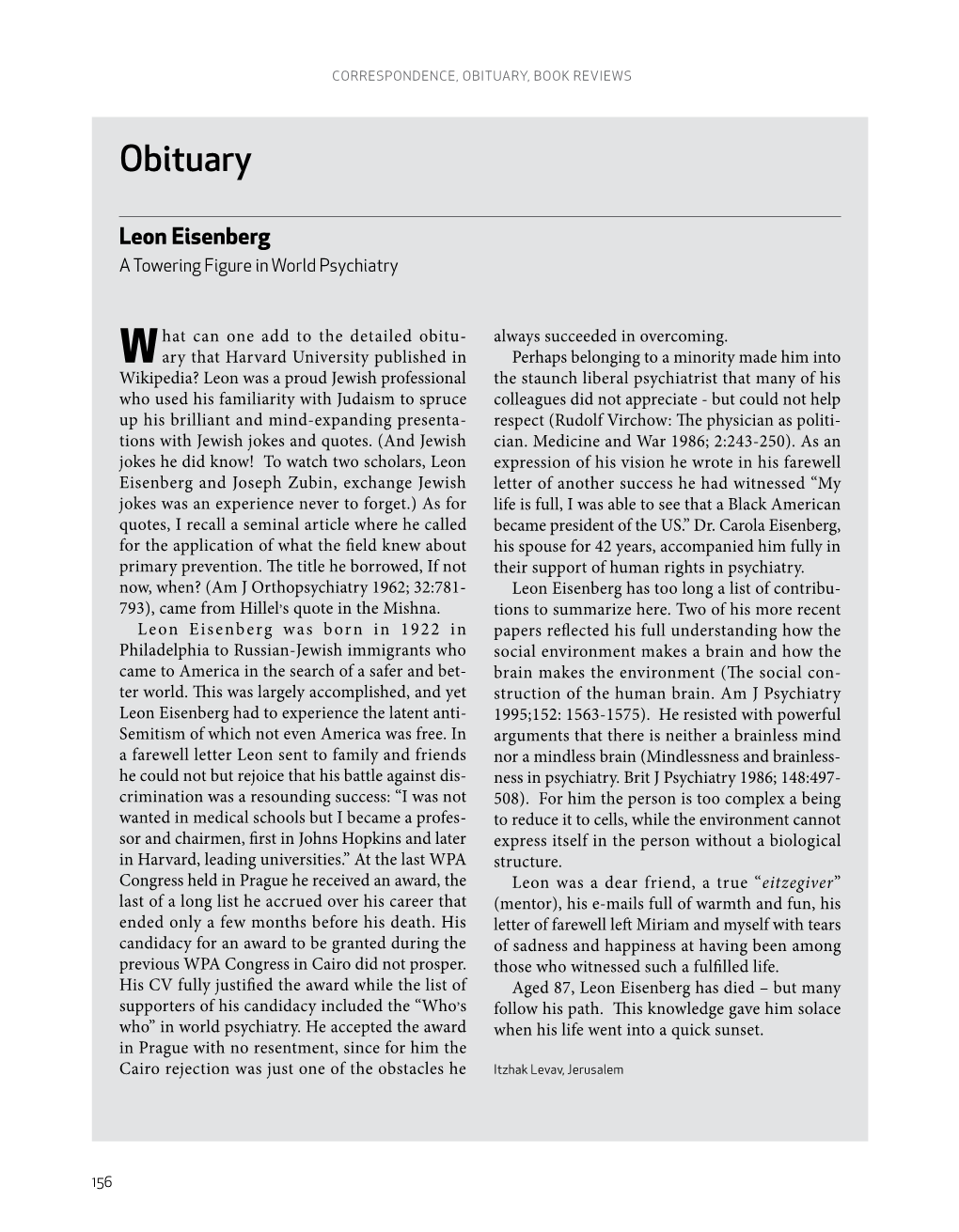 Obituary, Book Reviews