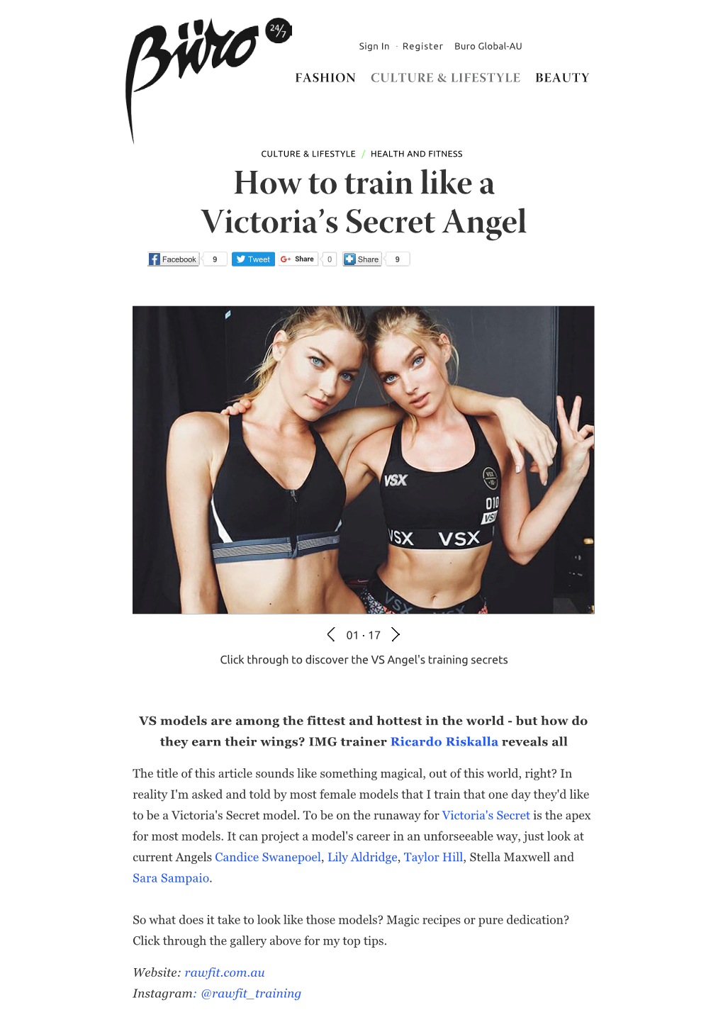 How to Train Like a Victoria's Secret Angel