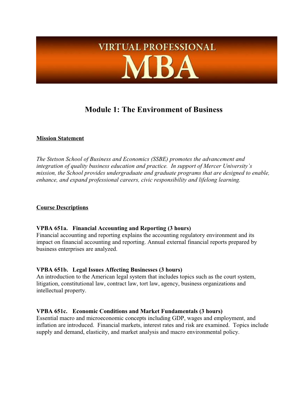 The Executive Mba in Atlanta