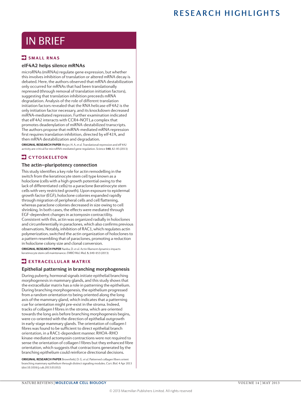 The Actin–Pluripotency Connection