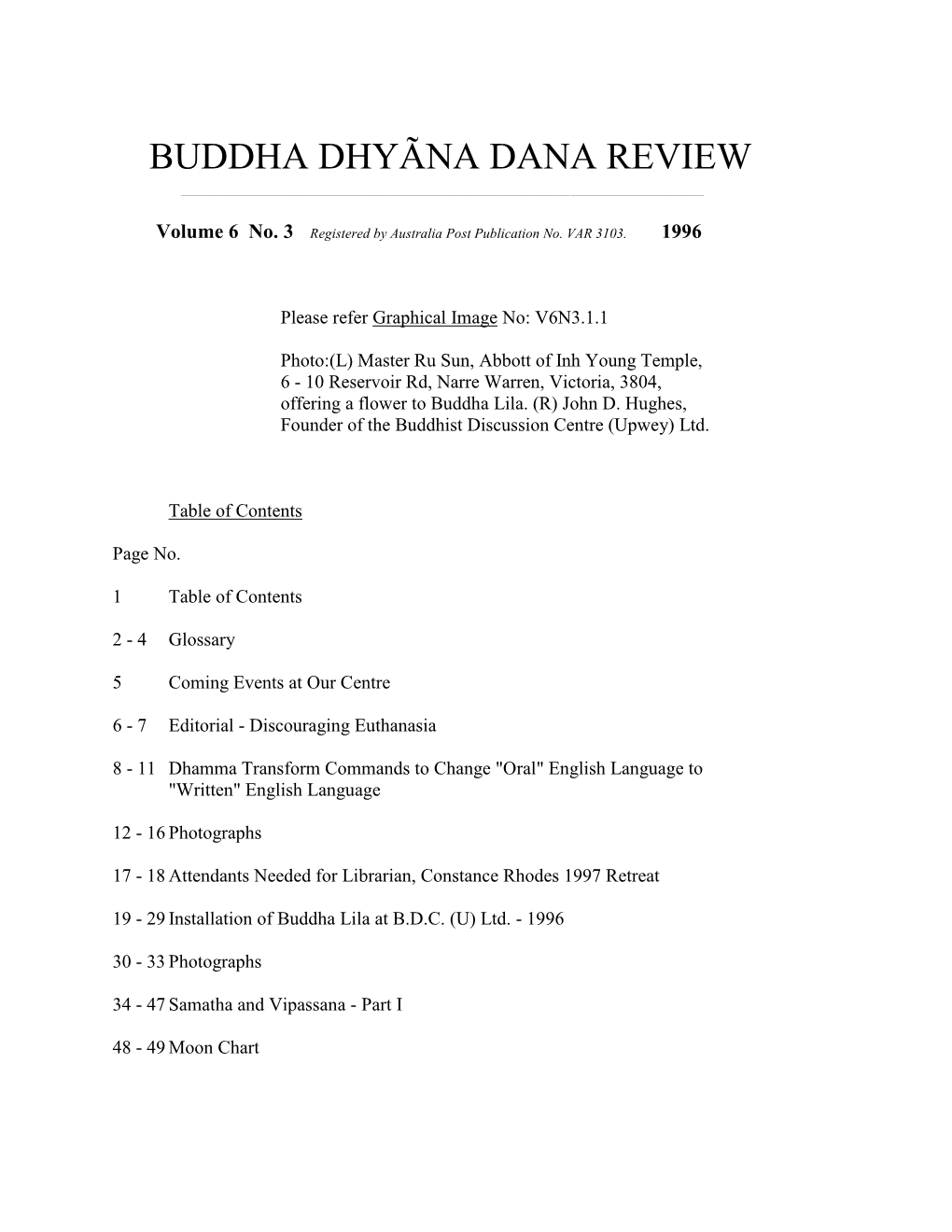 Buddha Dhyãna Dana Review