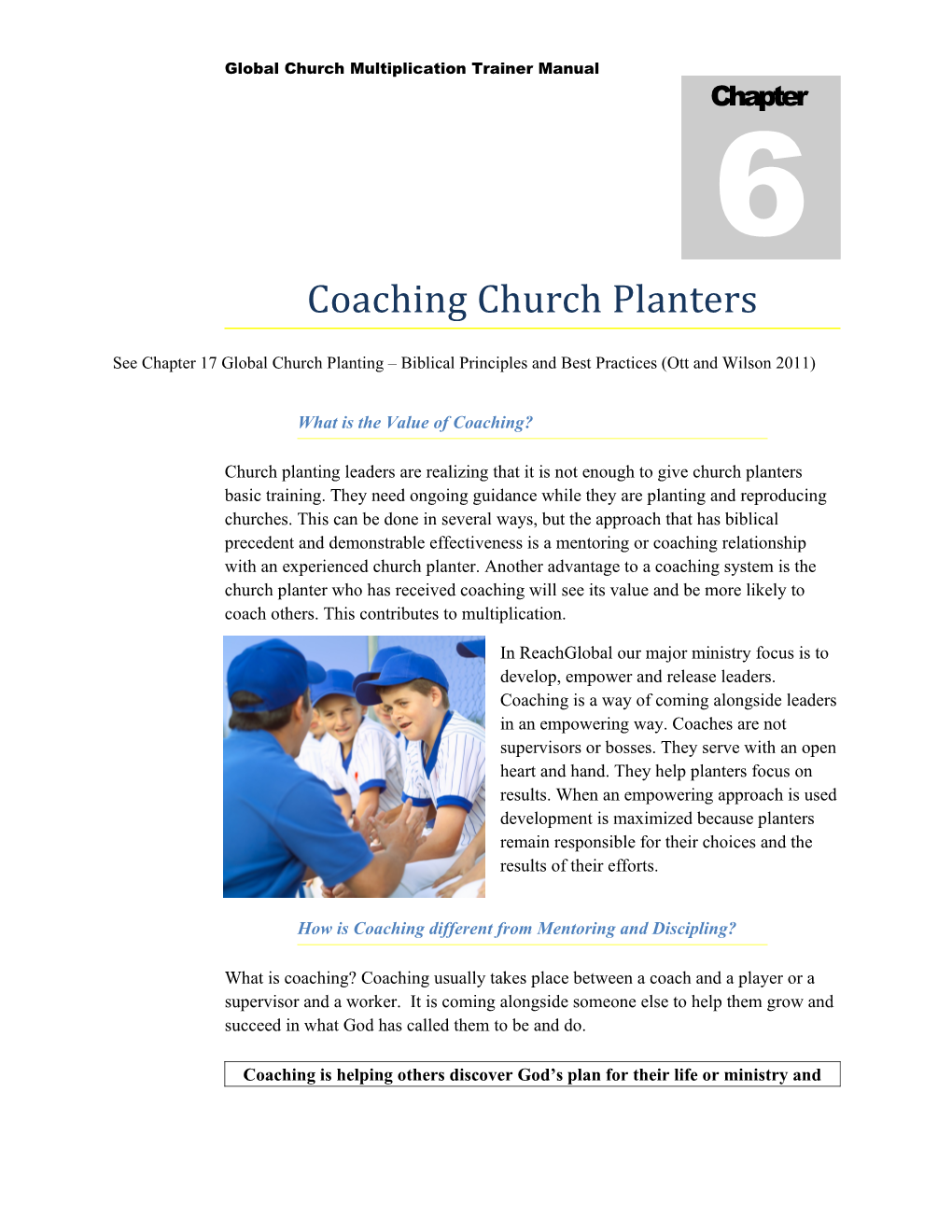 Global Church Multiplication Trainer Manual