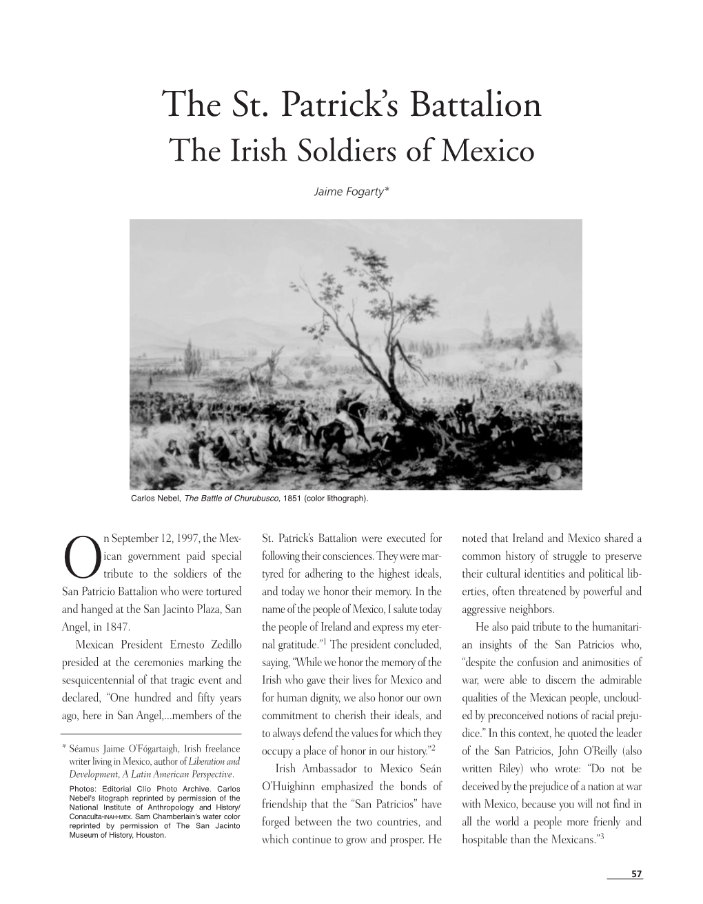 The St. Patrick's Battalion the Irish Soldiers of Mexico