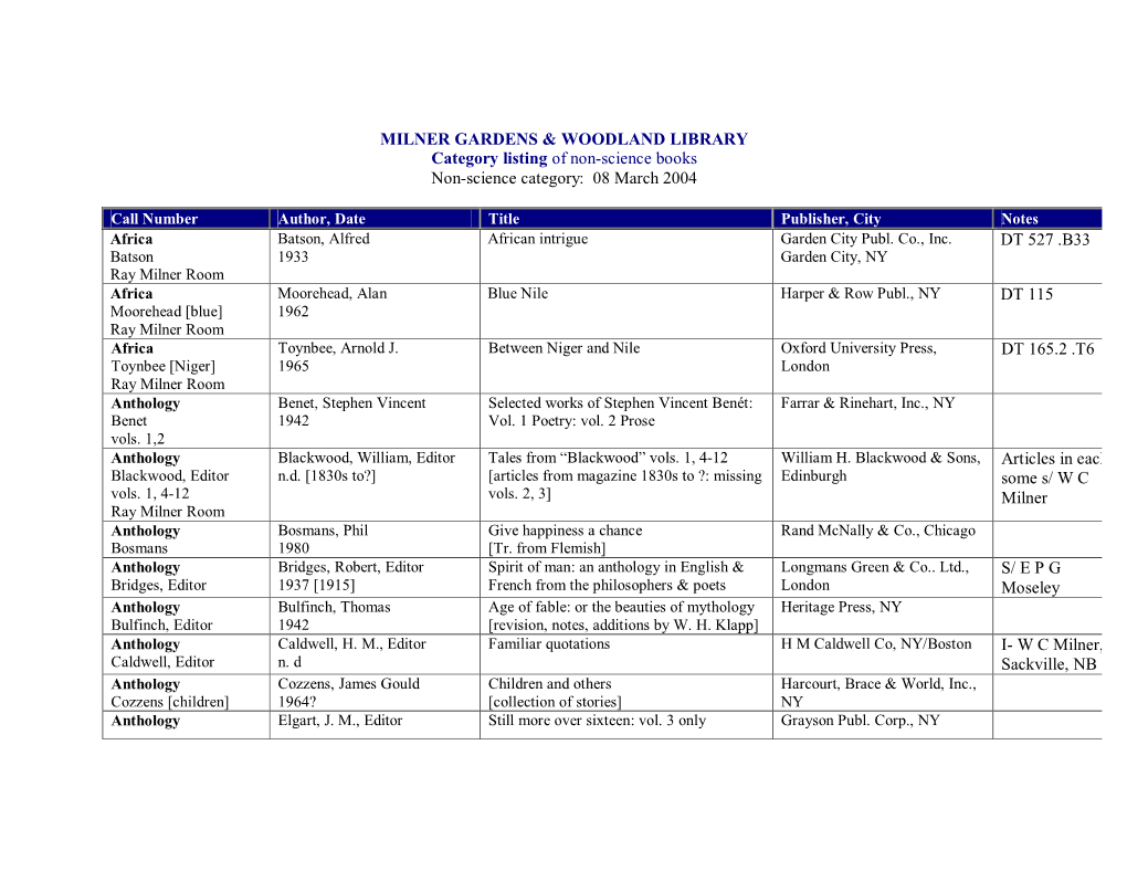 Non-Science Publications