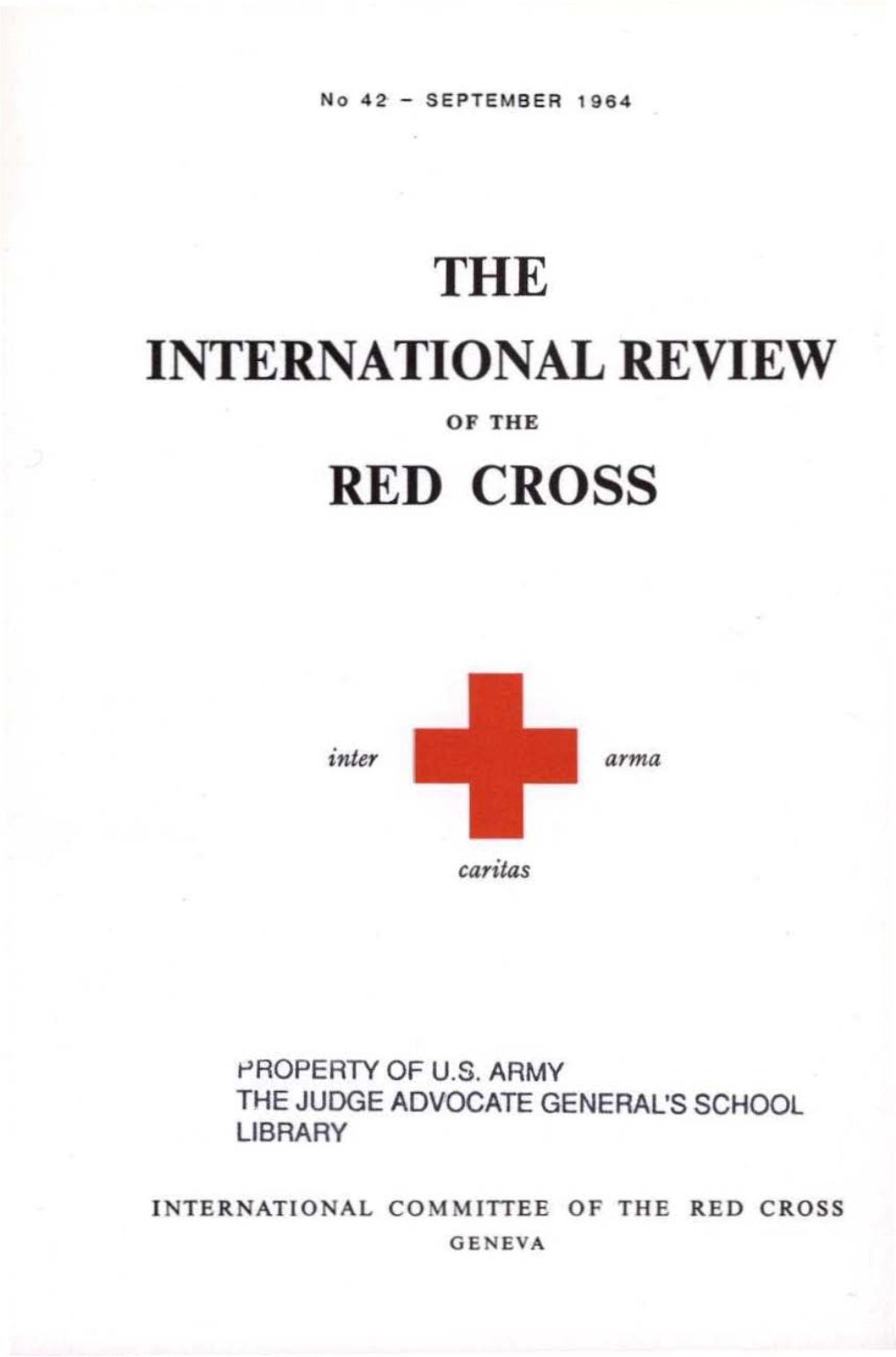 International Review of the Red Cross, September 1964, Fourth Year