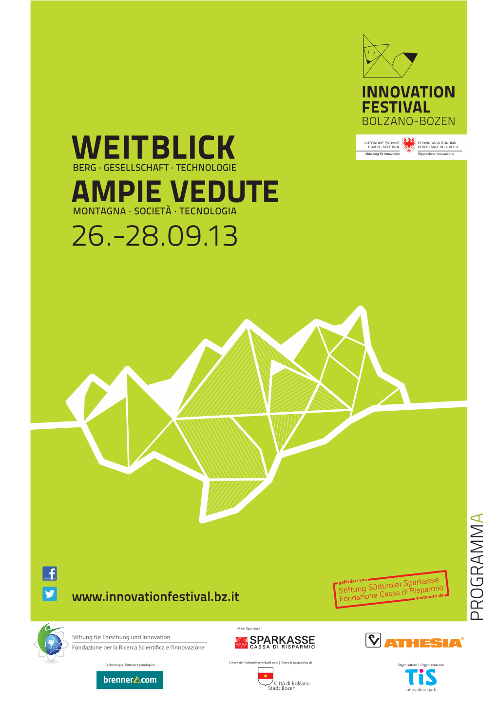 Weitblick Berg · Gesellschaft · Technologie Ampie Vedute Montagna · Società · Tecnologia 26.-28.09.13 A