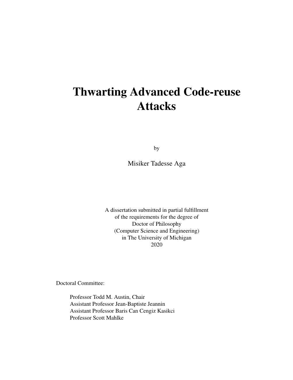 Thwarting Advanced Code-Reuse Attacks