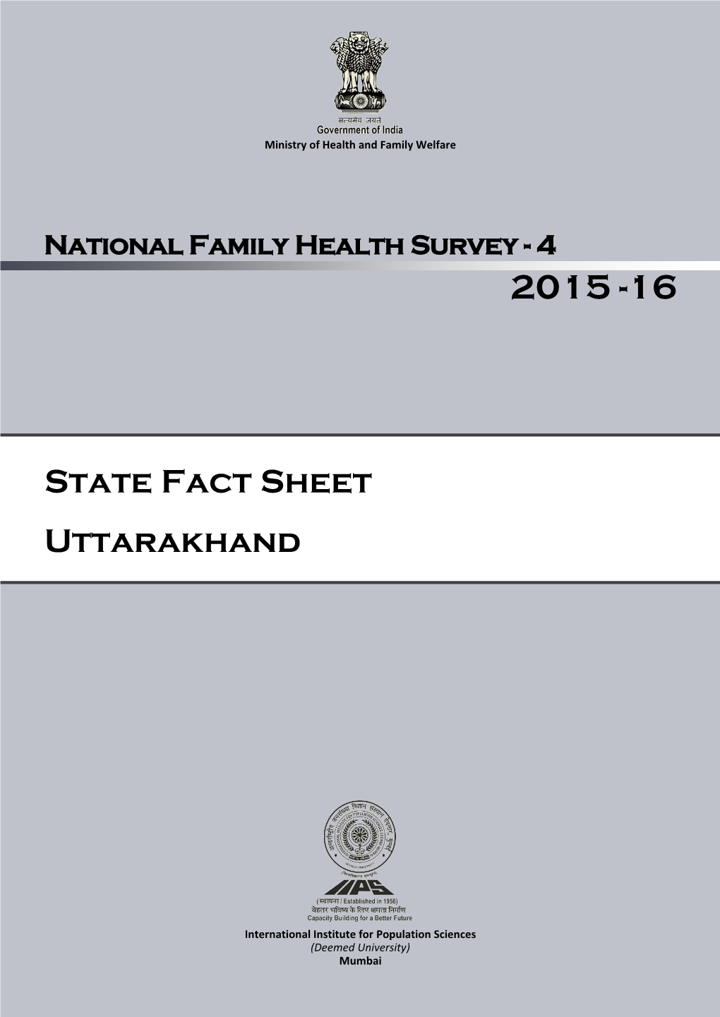 State Fact Sheet Uttarakhand