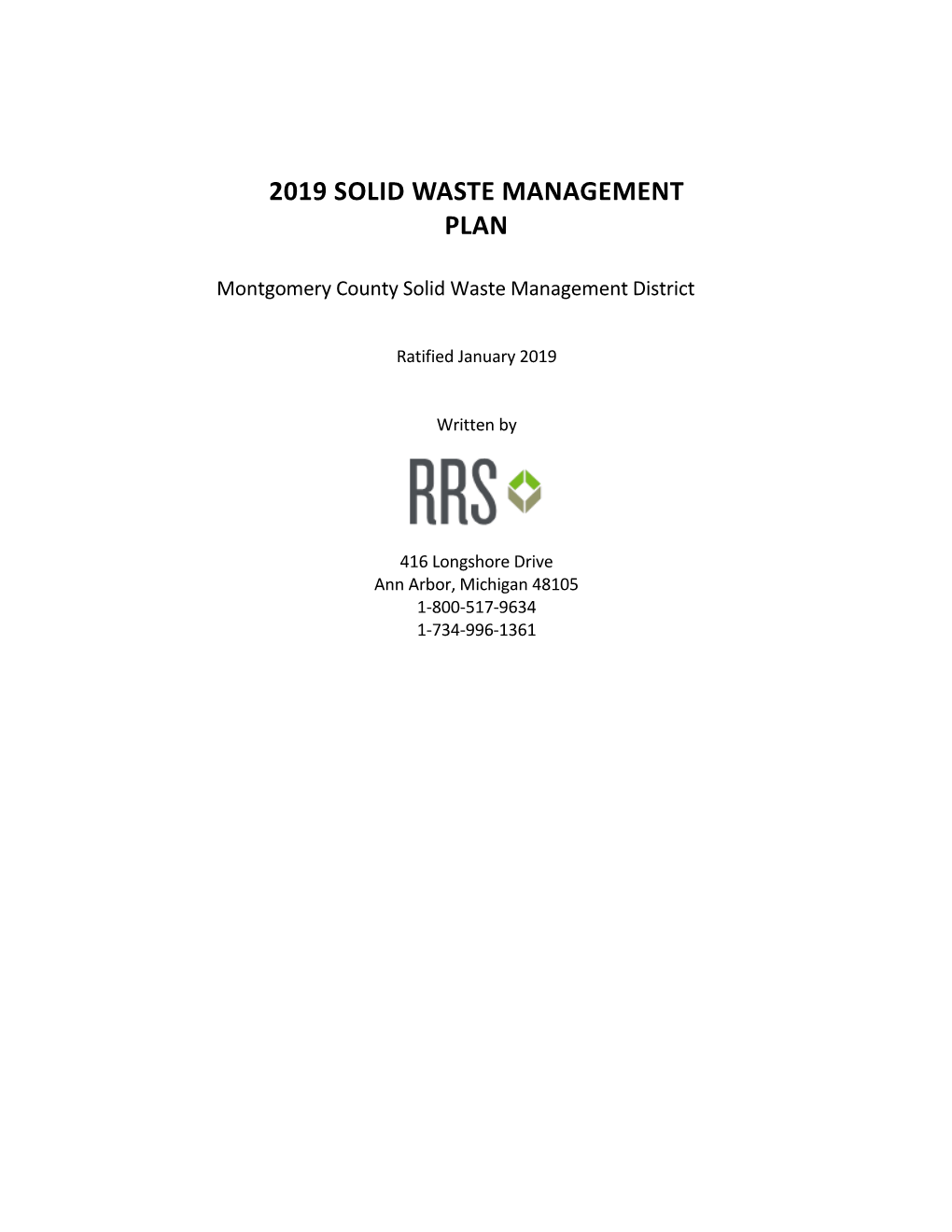 2019 Solid Waste Management Plan