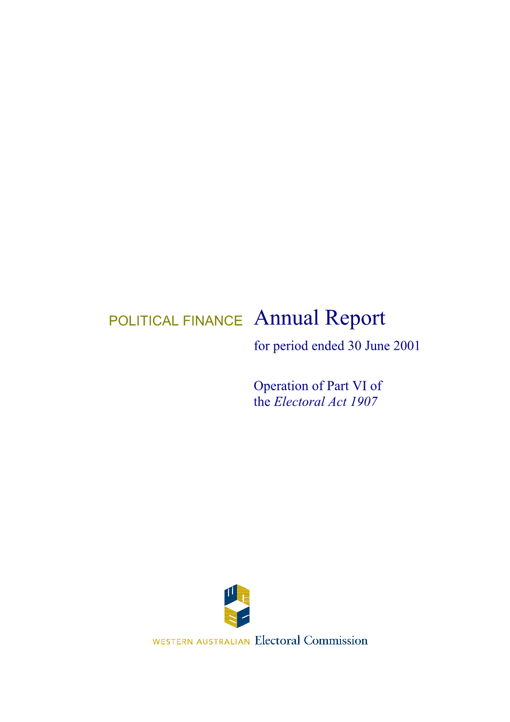 Political Finance (Western Australian Electoral Commission)