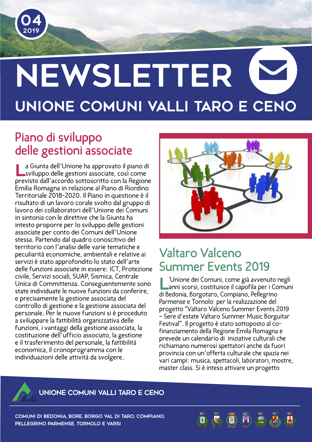 Newsletter Unione Comuni Valli Taro E Ceno