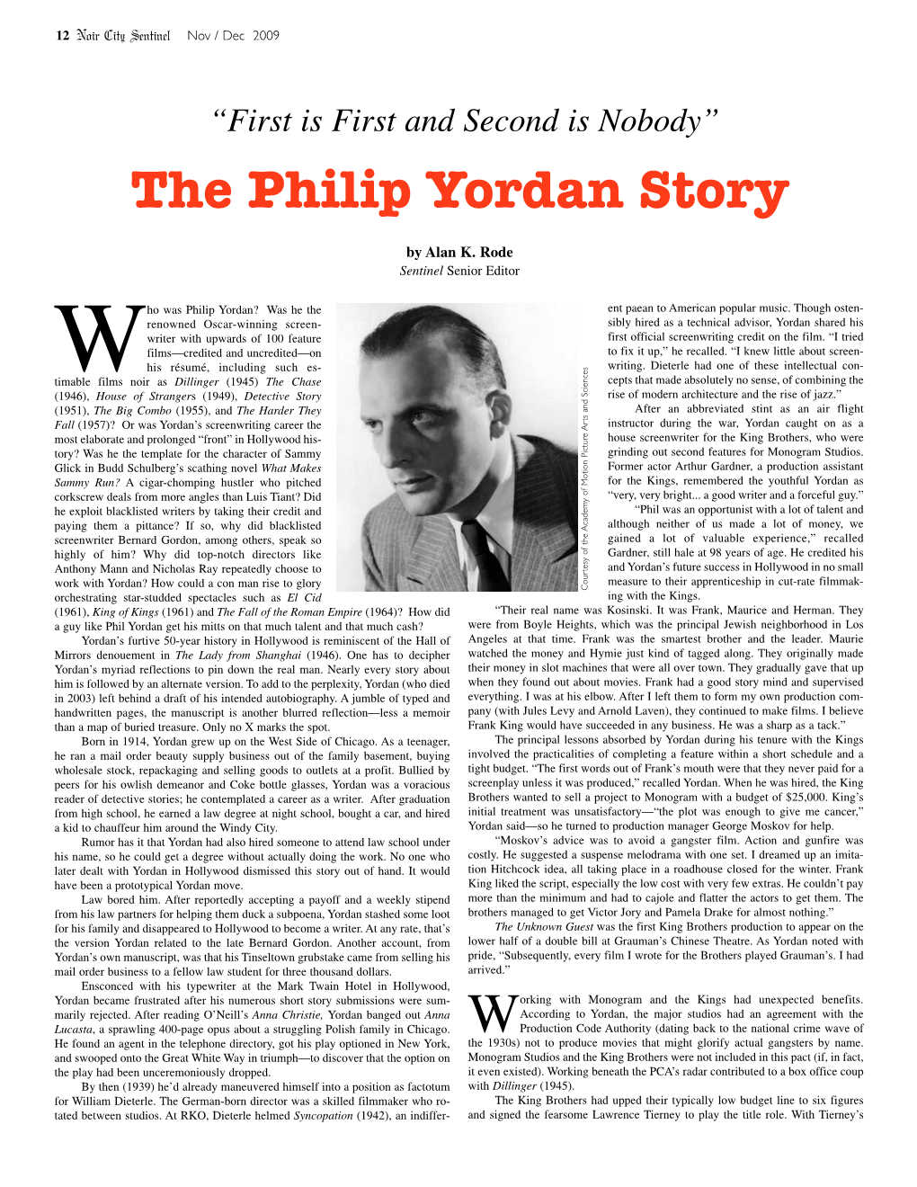 Philip Yordan Story