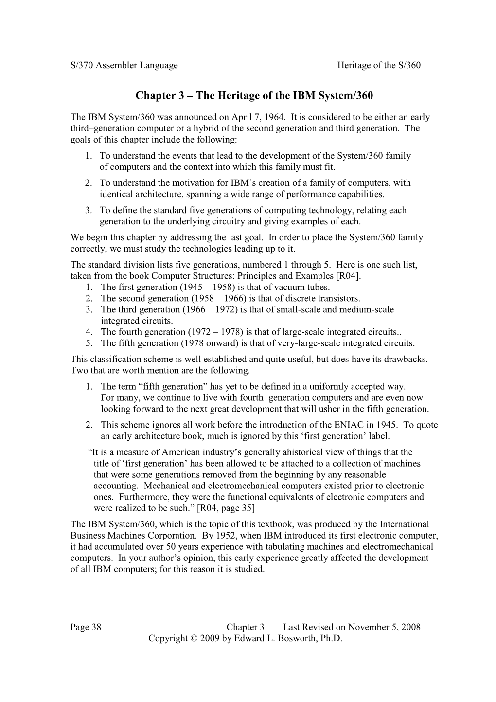 Chapter 3 – the Heritage of the IBM System/360