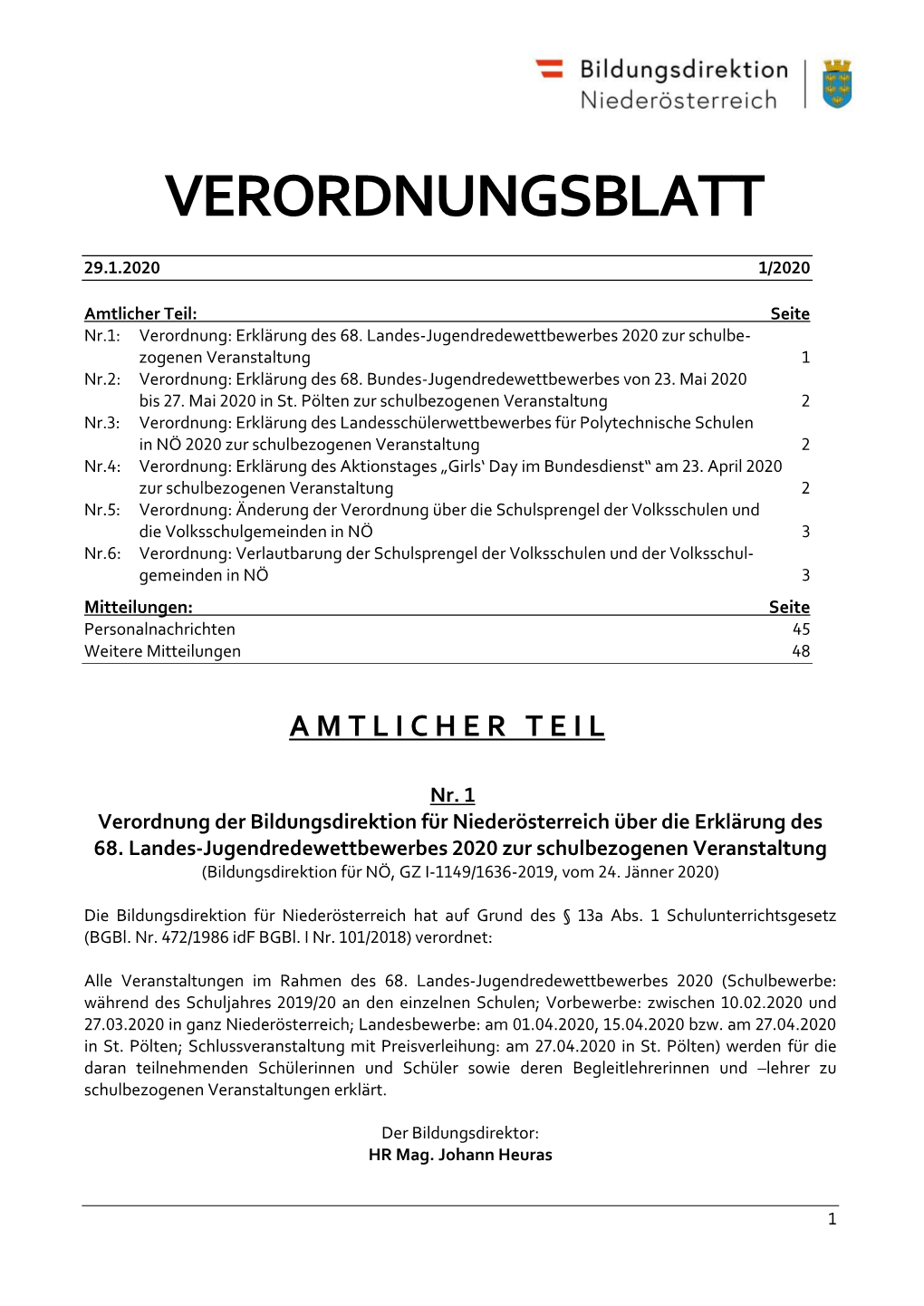 Verordnungsblatt