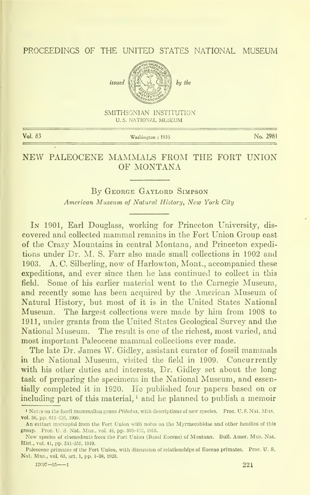 Proceedings of the United States National Museum