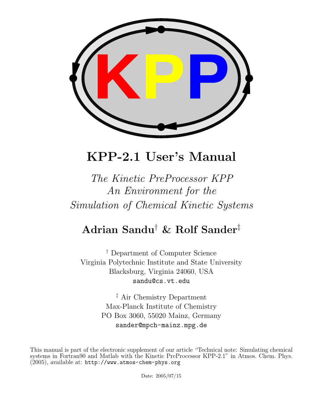 KPP-2.1 User's Manual