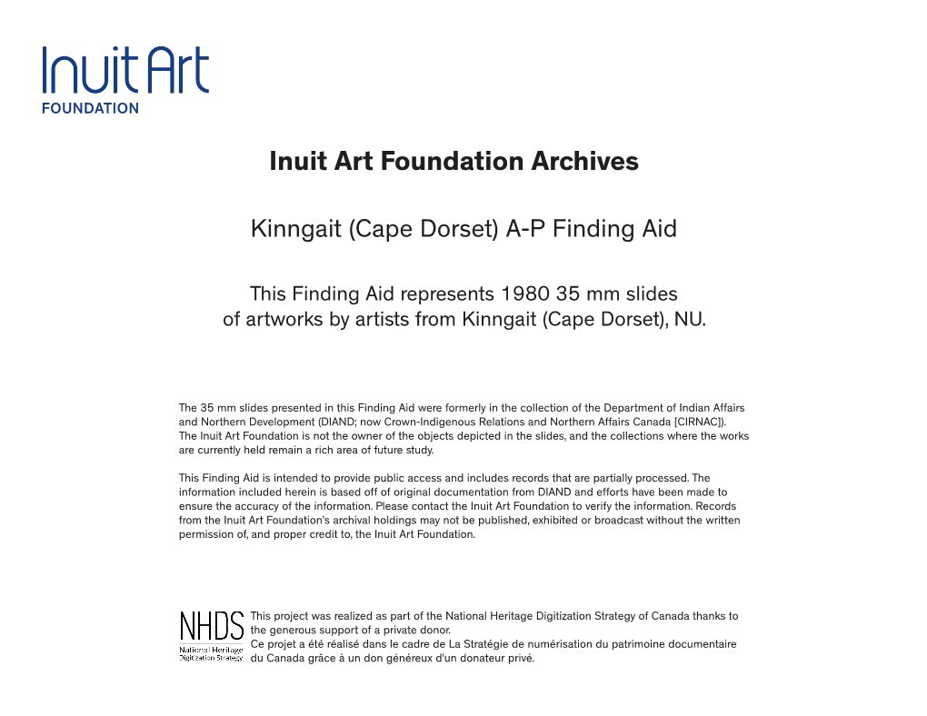 Inuit Art Foundation Archives