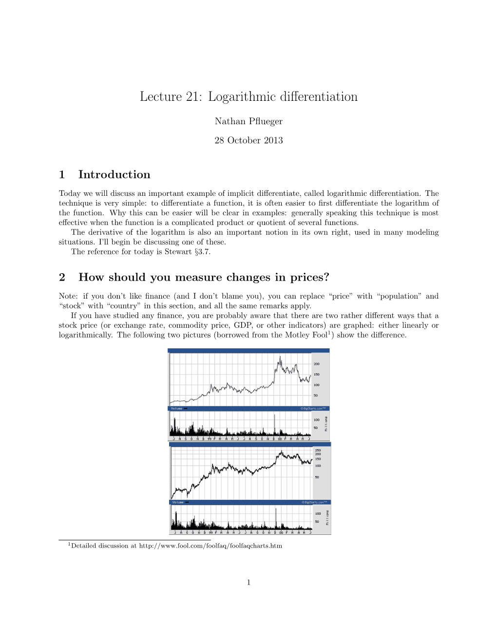 Logarithmic Differentiation