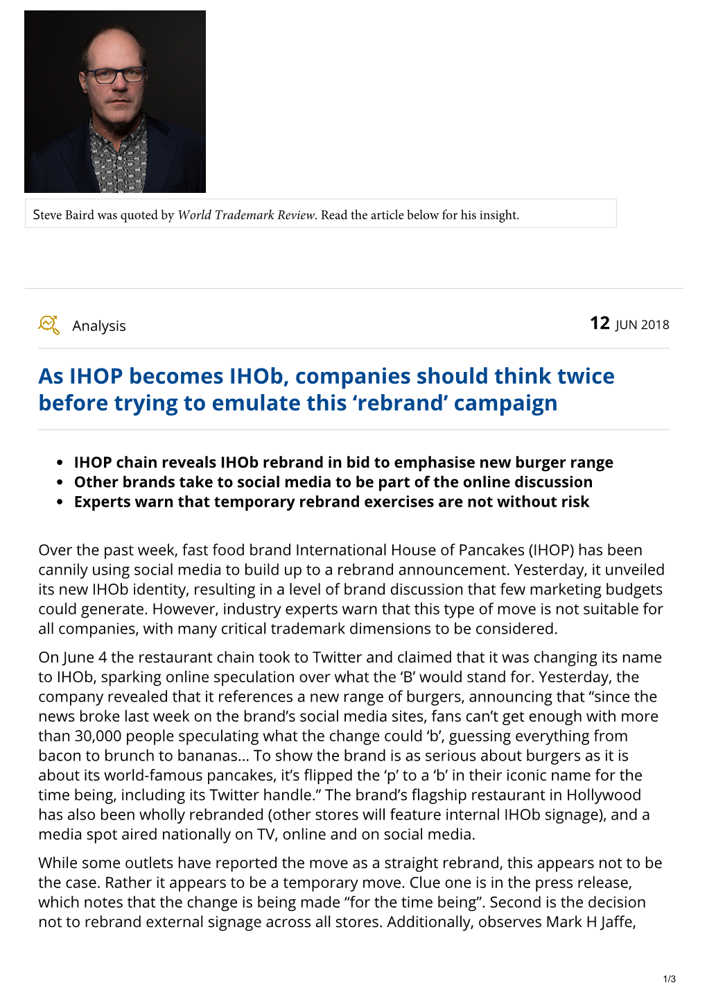 As IHOP Becomes Ihob, Companies Should Think Twice Before Trying to Emulate This ‘Rebrand’ Campaign