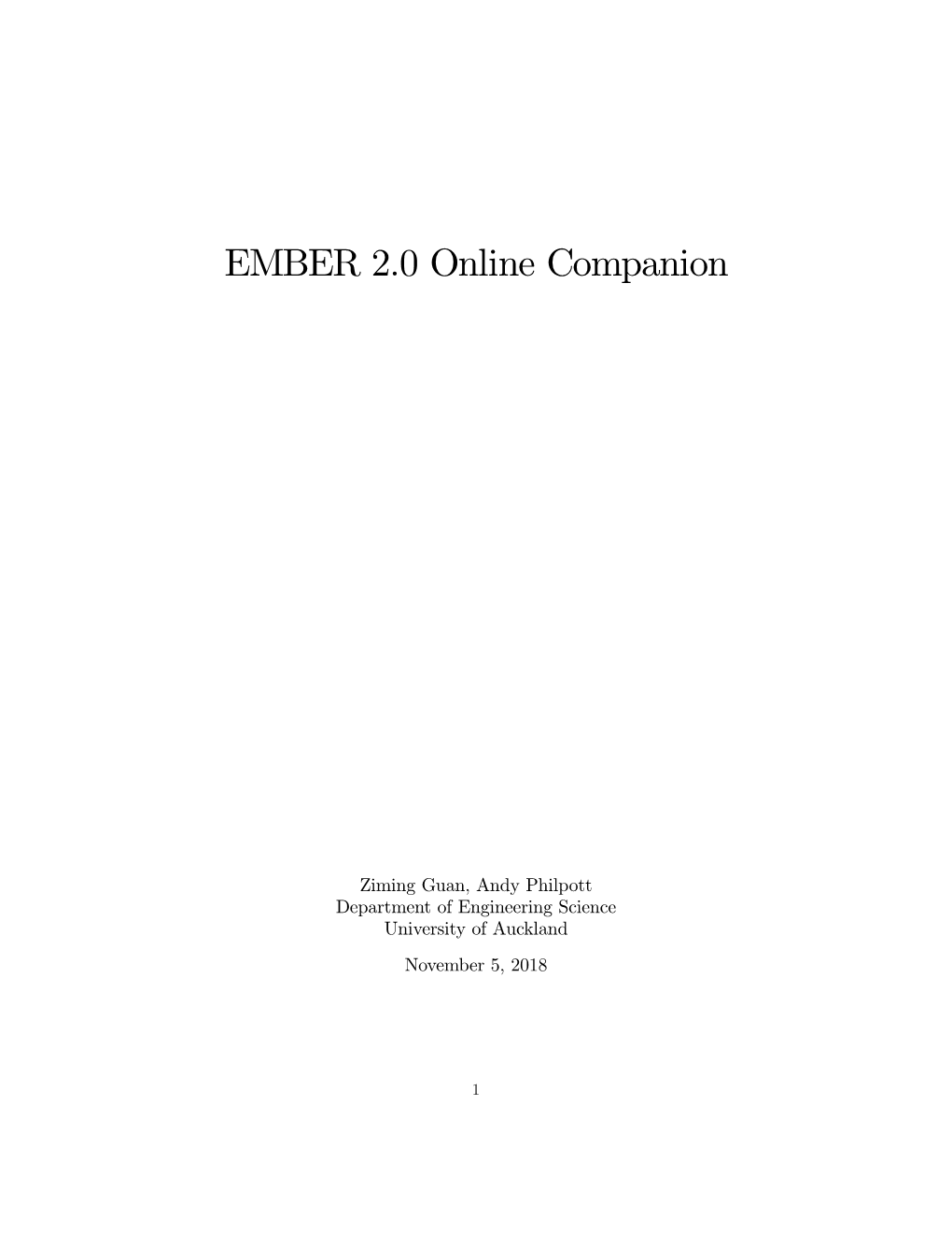 EMBER 2.0 Online Companion