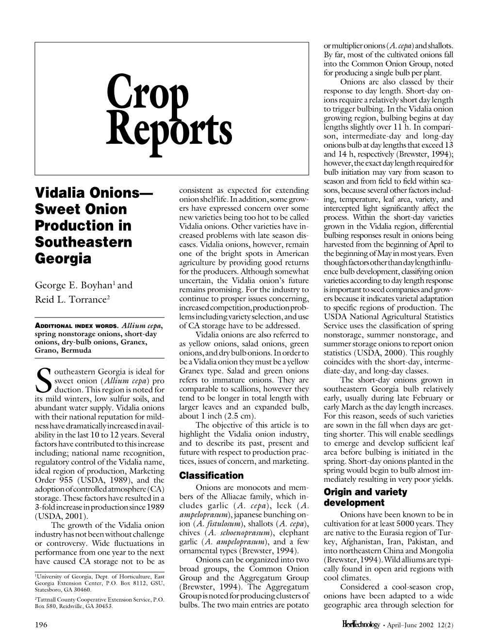 Crop Reports