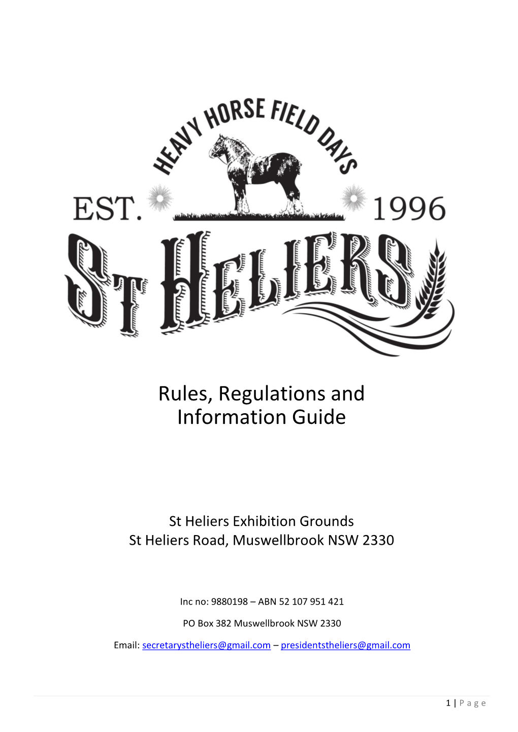 Rules, Regulations and Information Guide