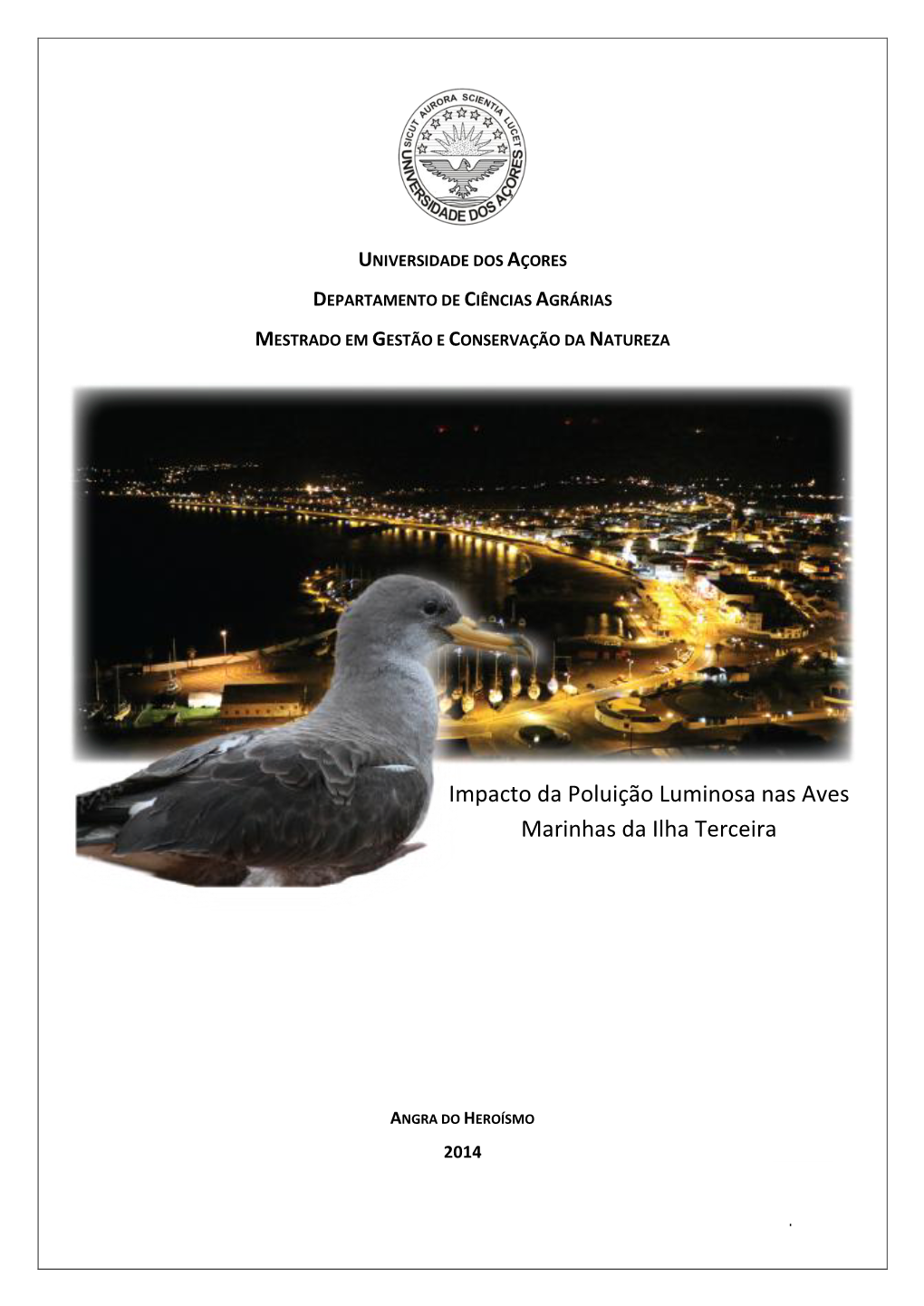 Impacto Da Poluição Luminosa Nas Aves Marinhas Da Ilha Terceira