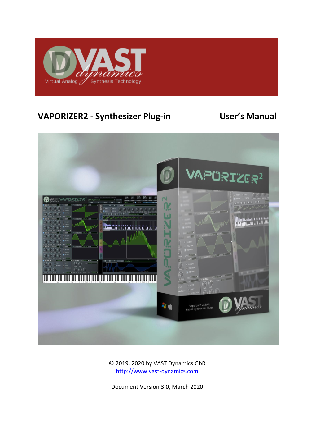 VAPORIZER2 - Synthesizer Plug-In User’S Manual