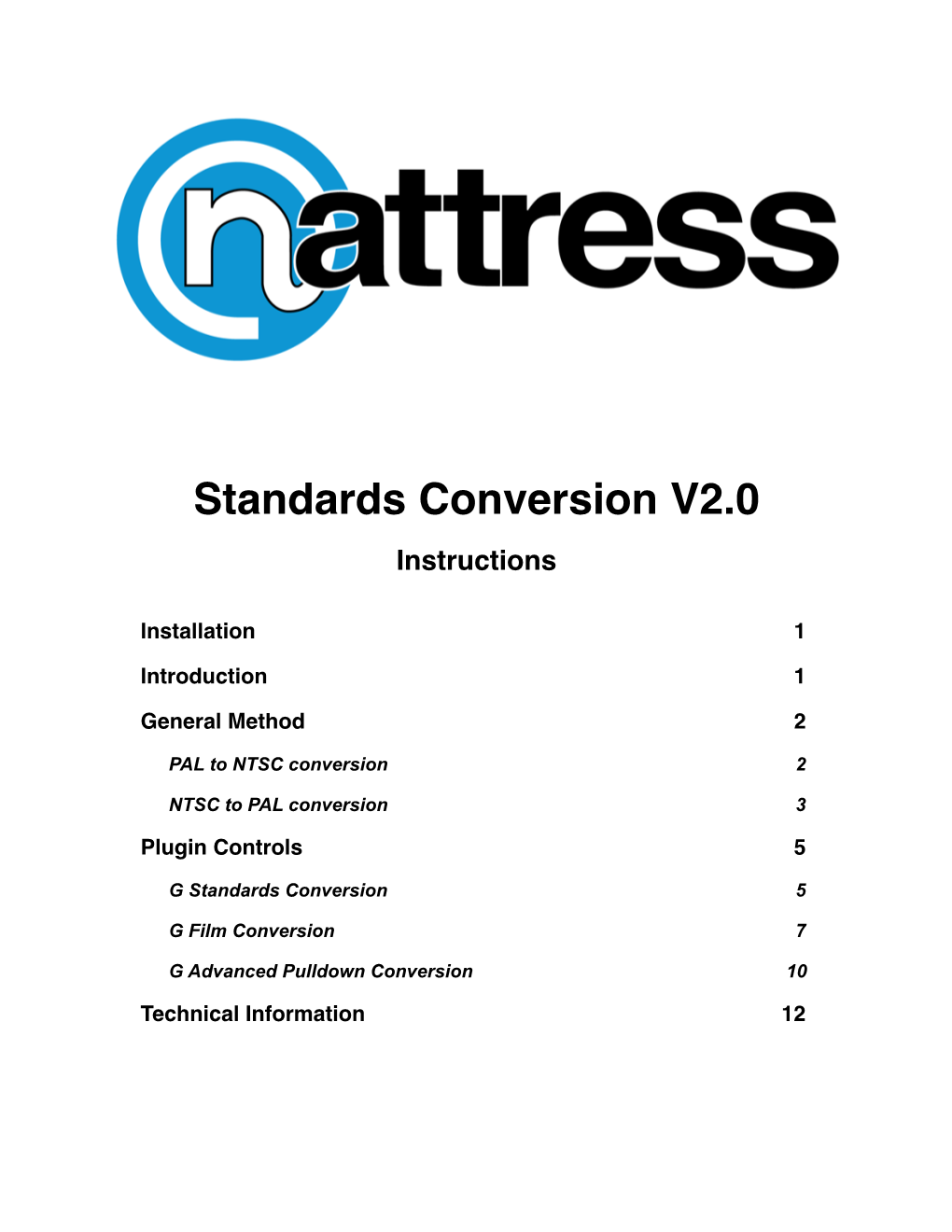 Standards Conversion V2.0 Instructions