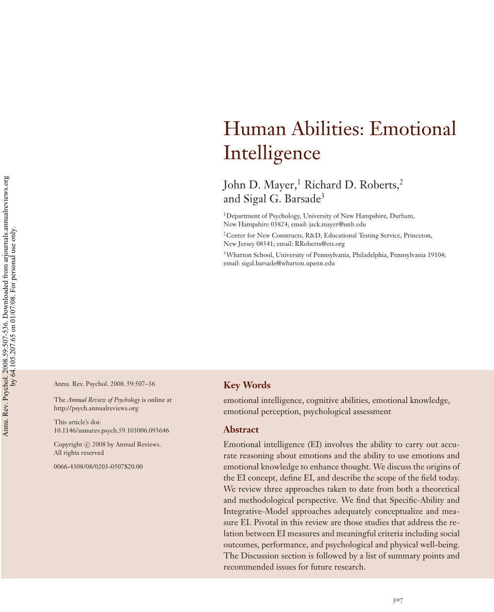 Human Abilities: Emotional Intelligence