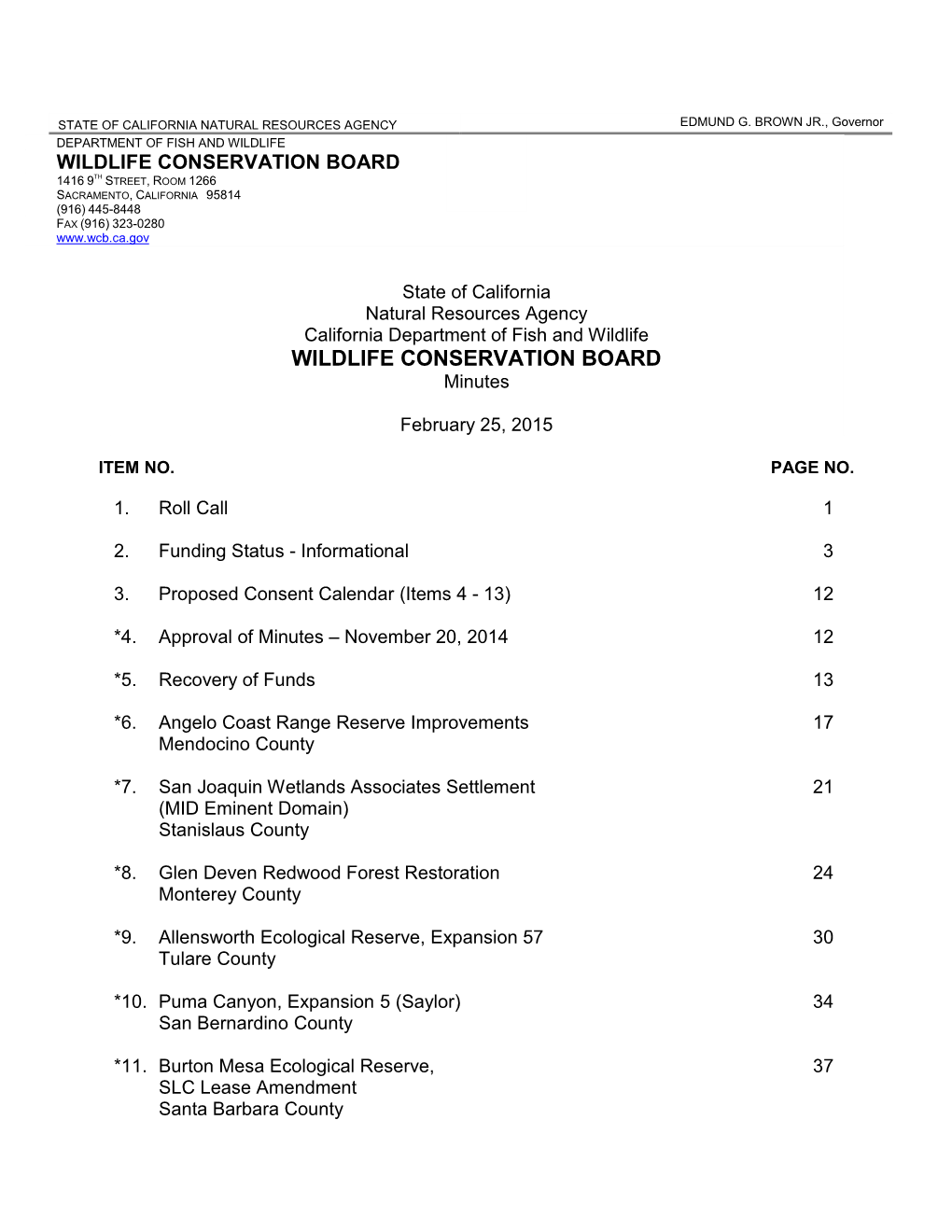 State of California-The Resources Agency