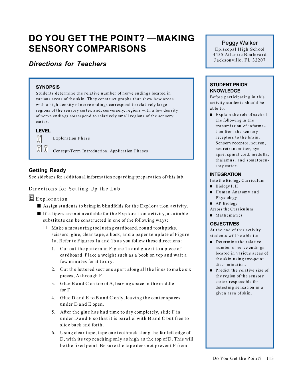 Making Sensory Comparisons