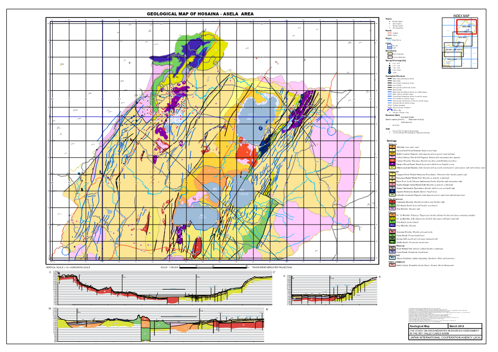 Geological Map of Hosaina - Asela Area !