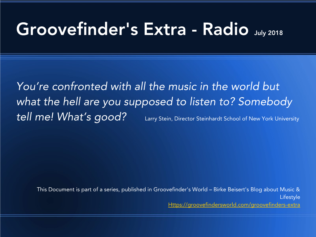 Groovefinder's Extra