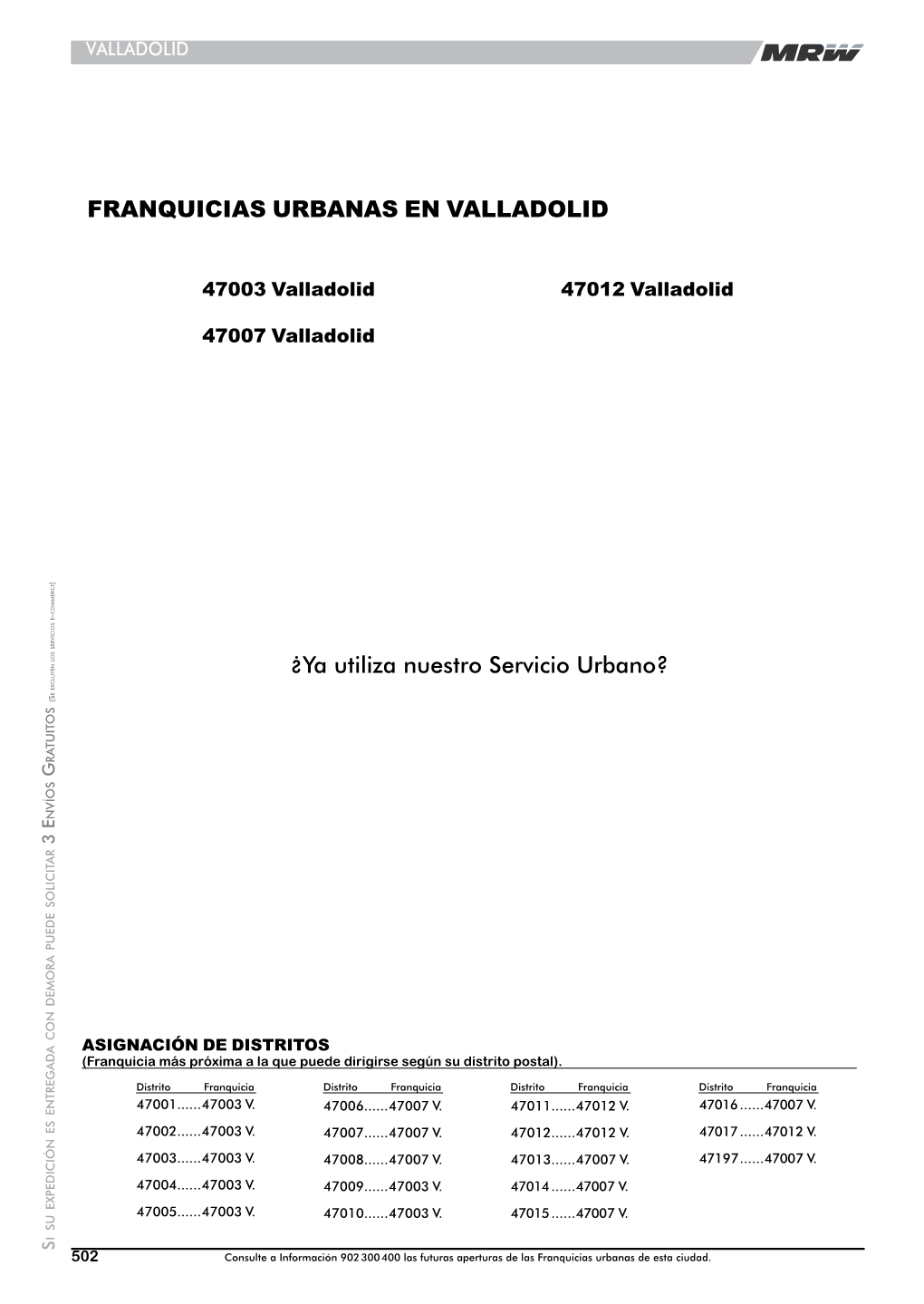Valladolid Franquicias Urbanasfranquicias Valladoliden 47001