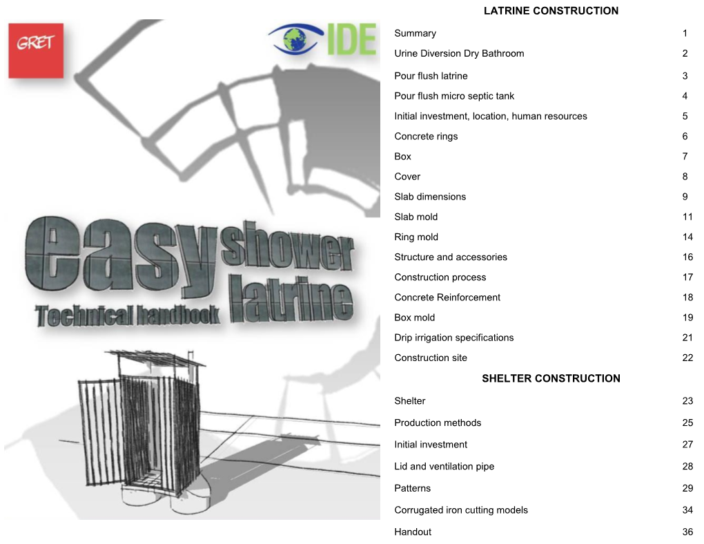 Latrine Construction Shelter Construction