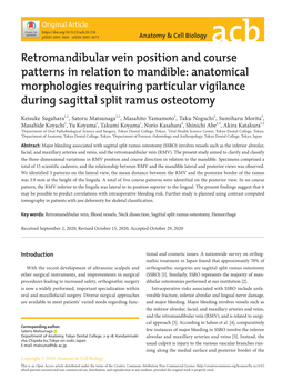 Retromandibular Vein Position and Course