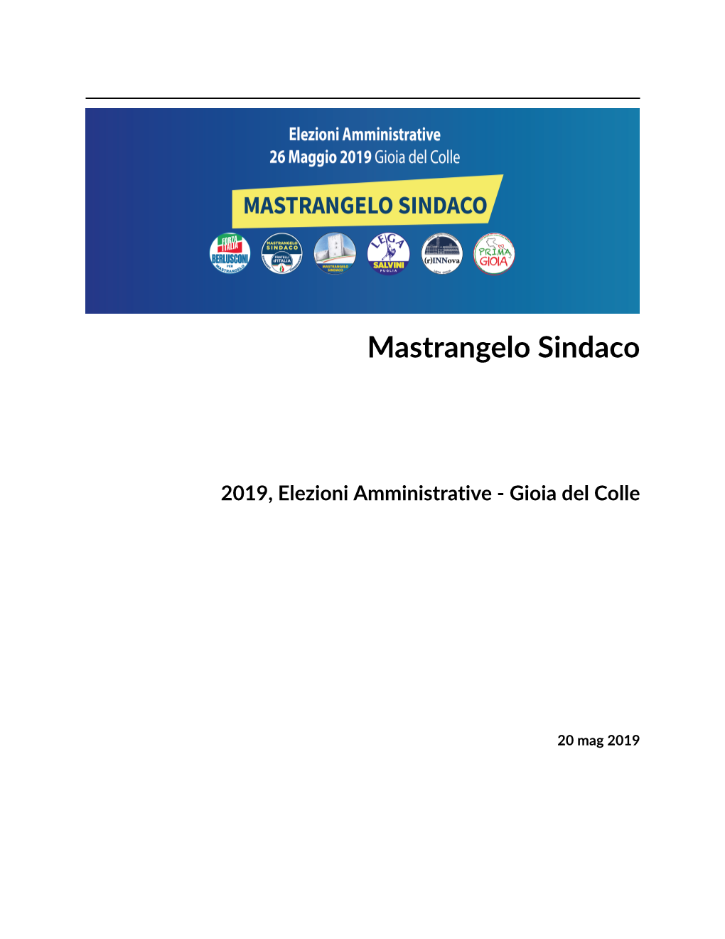 Mastrangelo Sindaco