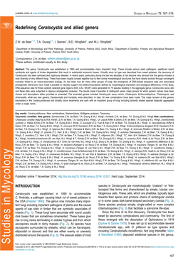 Redefining Ceratocystis and Allied Genera