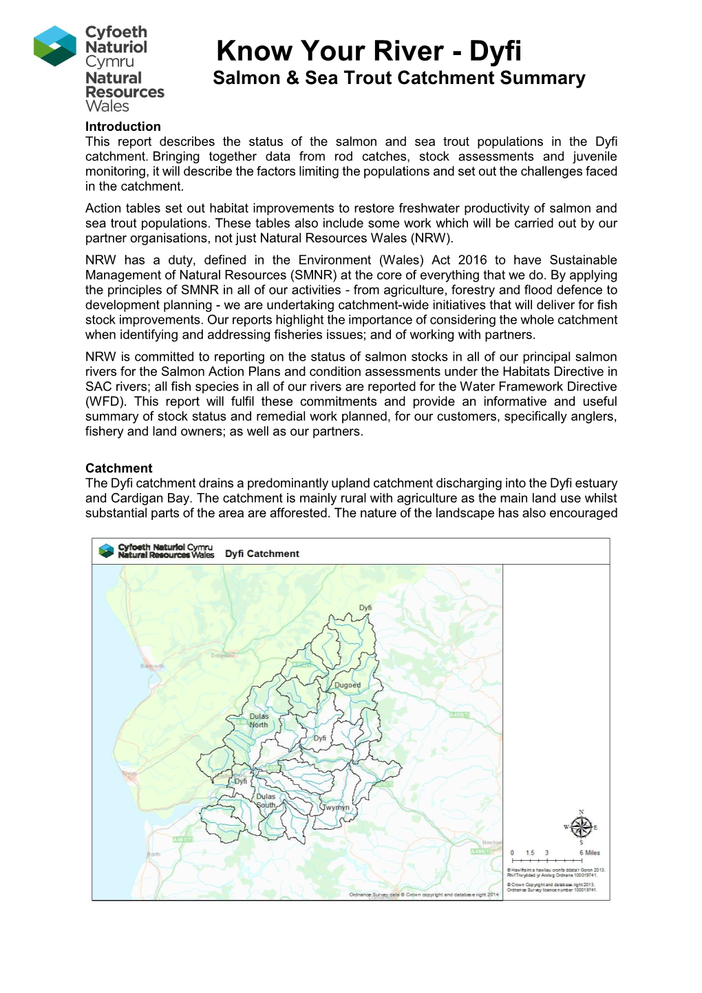 Know Your River - Dyfi Salmon & Sea Trout Catchment Summary