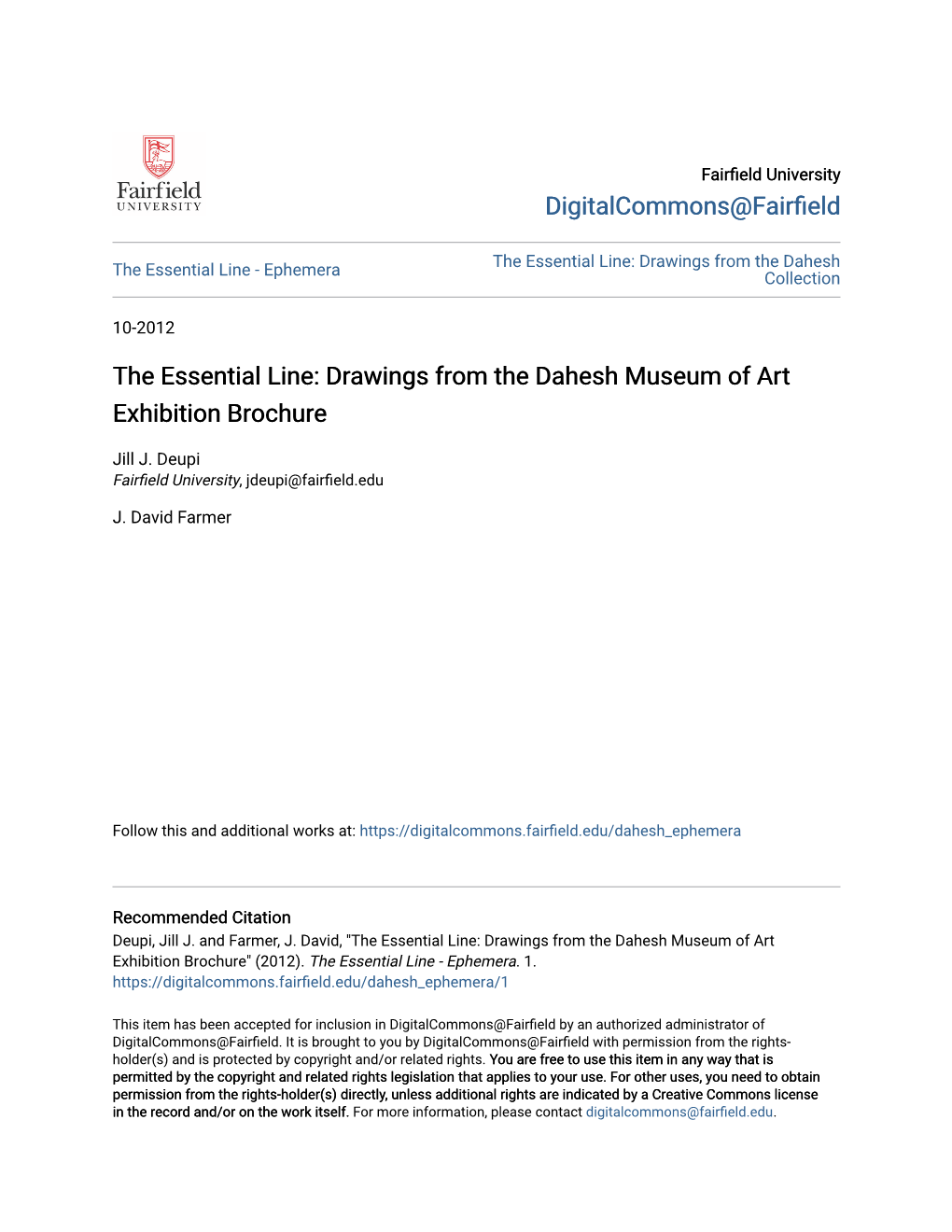 Drawings from the Dahesh Museum of Art Exhibition Brochure