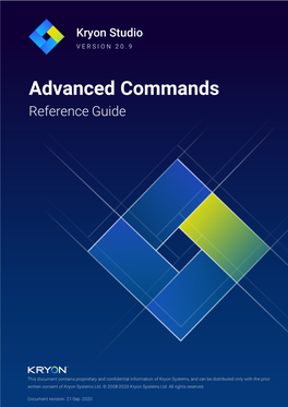 Advanced Commands Reference Guide
