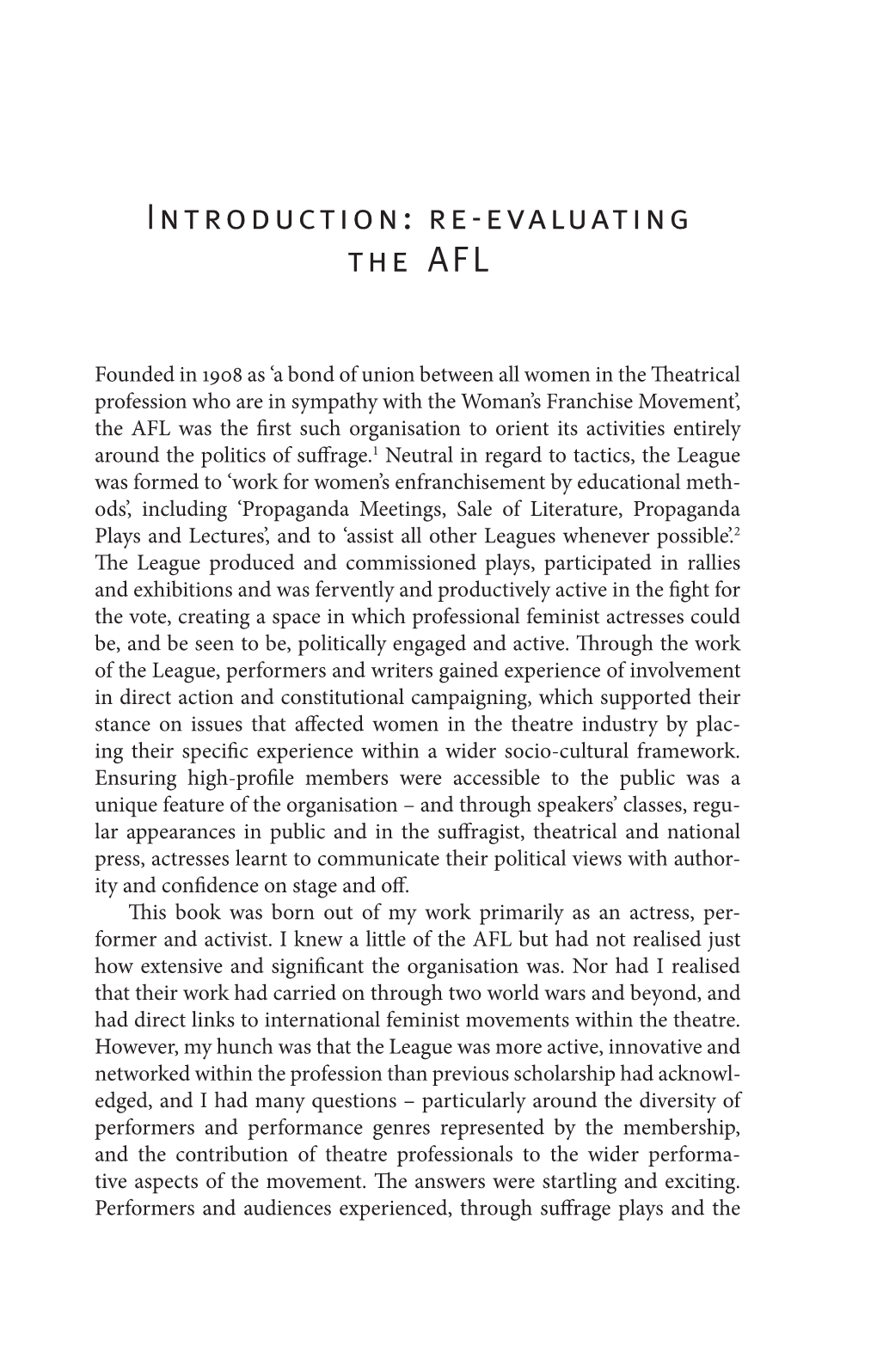 Re- Evaluating the AFL