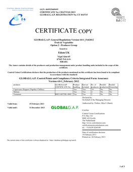 Certificate Copy