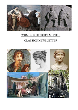 Women's History Month: Classics Newsletter