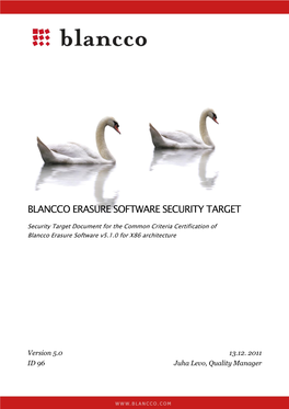 Blancco Erasure Software Security Target