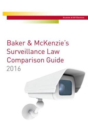 Baker & Mckenzie's Surveillance Law Comparison Guide 2016