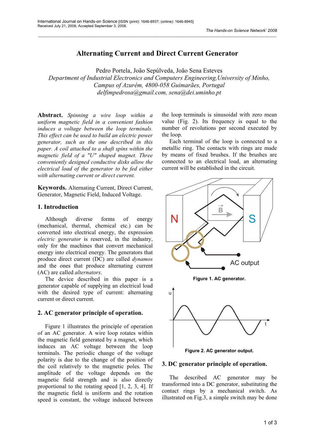 Alternating Current and Direct Current Generator