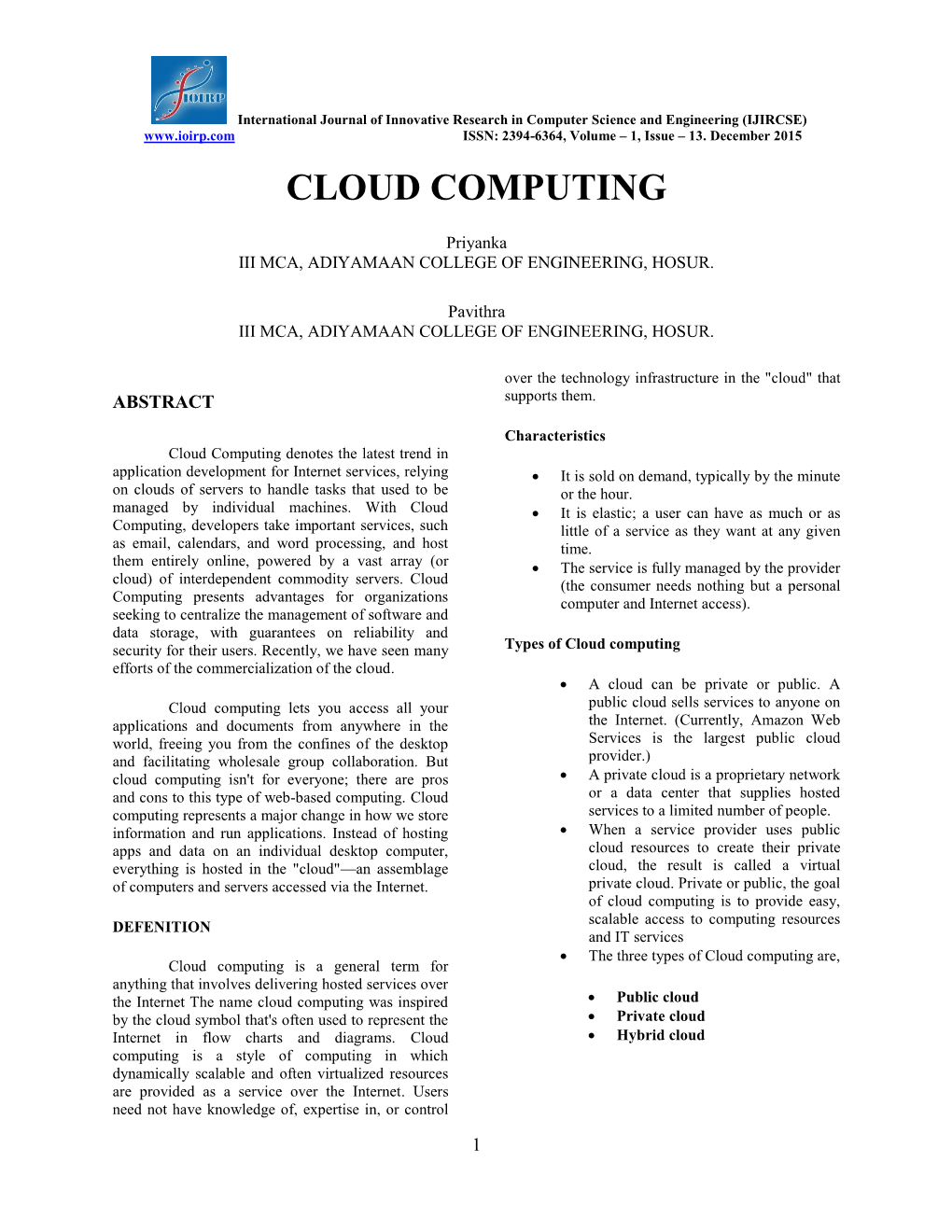 Cloud Computing