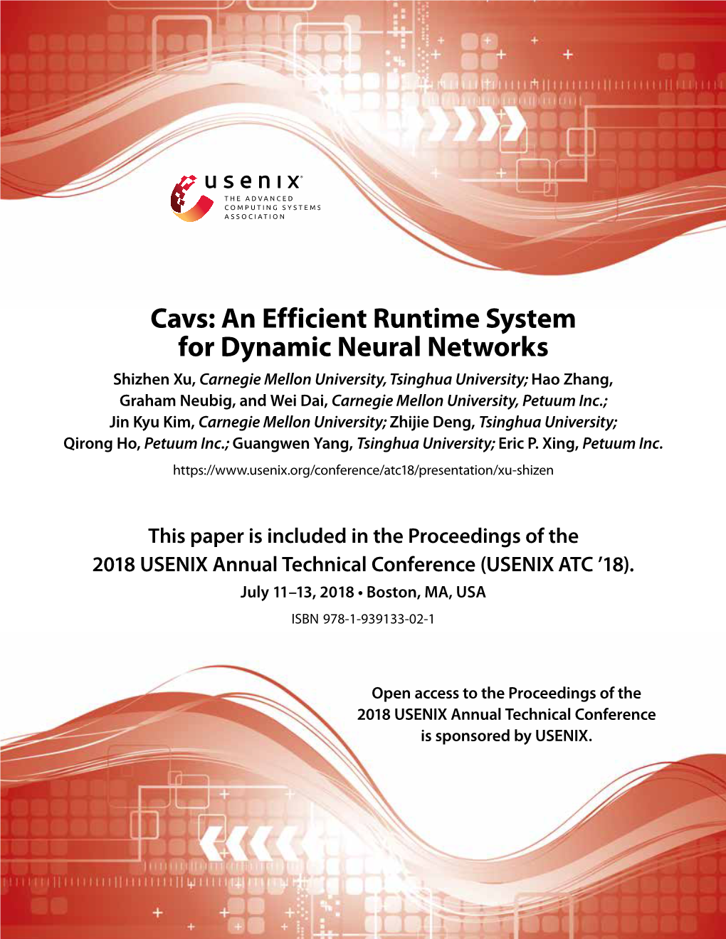 Cavs: an Efficient Runtime System for Dynamic Neural Networks